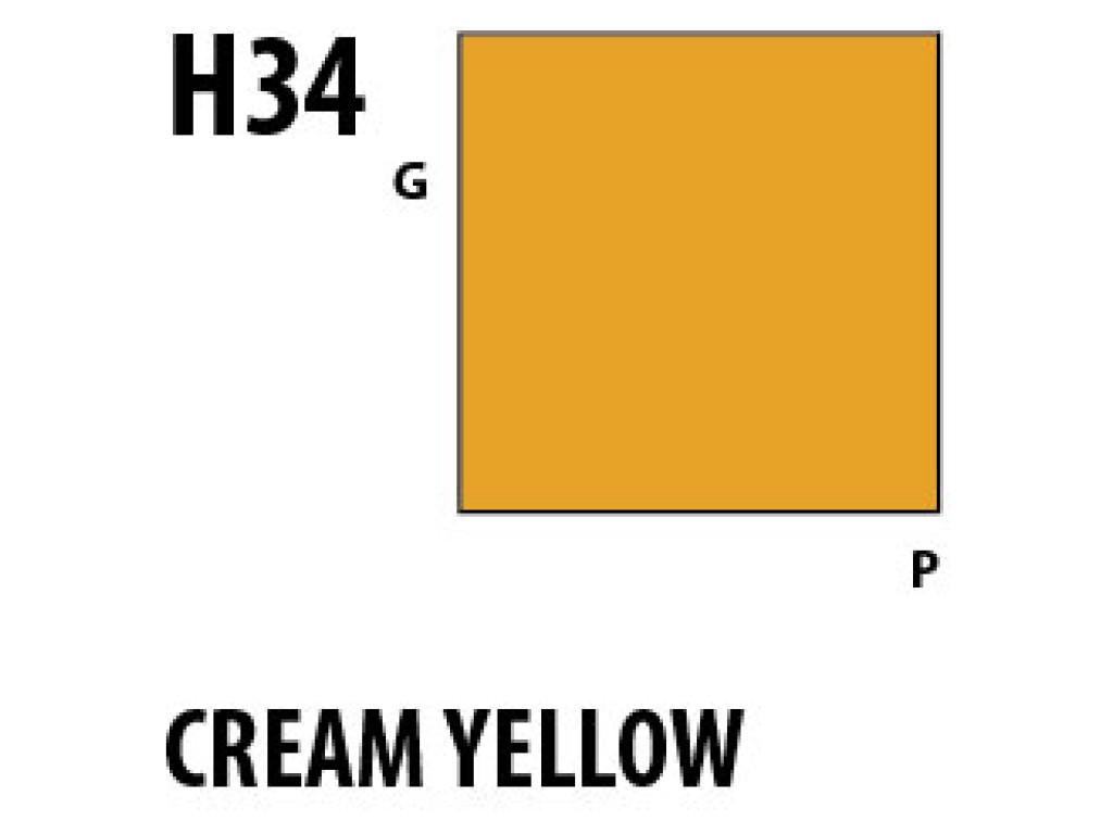 Mr Hobby Aqueous Hobby Colour H034 : Cream Yellow Mr Hobby Aqueous Hobby Colour H034 : Cream Yellow