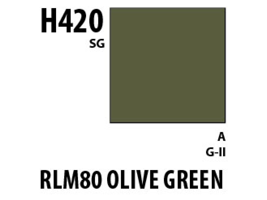 Mr Hobby Aqueous Hobby Colour H420 RLM80 Olive Green Mr Hobby Aqueous Hobby Colour H420 RLM80 Olive Green