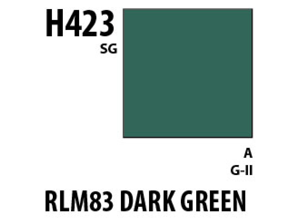Mr Hobby Aqueous Hobby Colour H423 RLM83 Dark Green Mr Hobby Aqueous Hobby Colour H423 RLM83 Dark Green