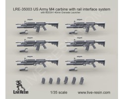 LRE35003 US Army M4 carbine with M203A1 40mm Grenade Launcher