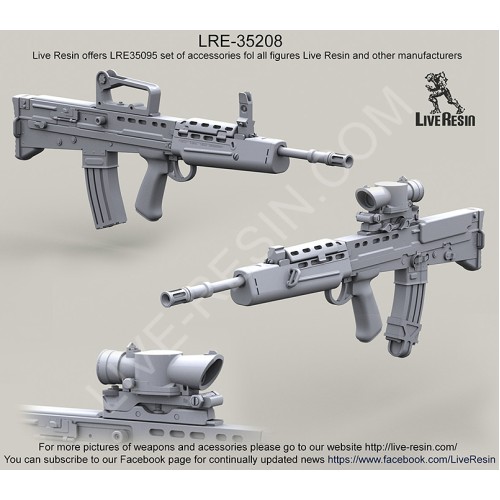 LRE35208 L85A1 SA80 Assault Rifle with iron sight and SUSAT scope