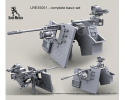 LRE35051 M2 Browning .50 Caliber Machine Gun on MK93 Machine Gun Mount with heavy pedestal