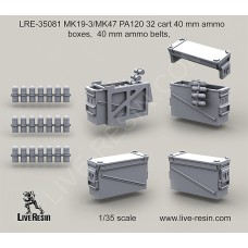 LRE35081 MK19-3/MK47 PA120 32 cart ammo boxes, ammo belts