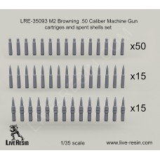 LRE35093 M2 Browning .50 Caliber Machine Gun cartriges and spent shells set