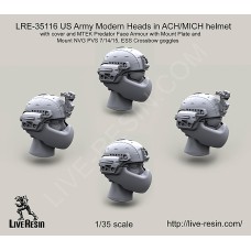 LRE35116 US Army Modern Heads in ACH/MICH helmet with cover and MTEK Predator Face Armour