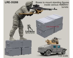 LRE35288 Boxes to mount standing figures inside various HMMWV turrets