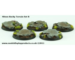 40mm Sci-fi Rocky Terrain Bases (Set B)